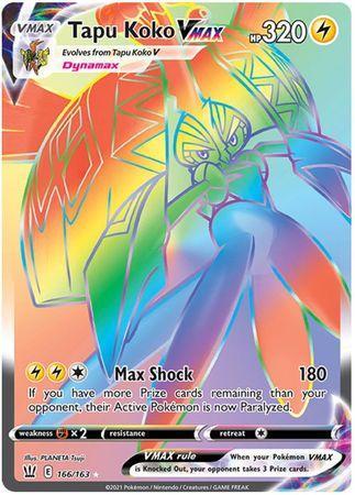 Carta pokemon Tapu Koko Vmax Full Art 051/163 Estilos de Batalha