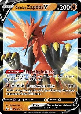 Carta Pokemon Zapdos V De Galar V Dourado Astro Cintilantes Copag