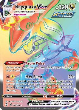 Carta Pokémon Glaceon Vmax Rainbow Céus Em Evolução