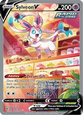 2 Cartas Pokemon Kit de Evoluções Sylveon Eevee Diversos Modelos Pronta  Entrega