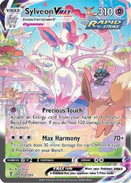 Sylveon-VMAX (212/203), Busca de Cards