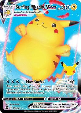 Carta Pokémon Pikachu Voador Vmax (007/025) - 25 Anos