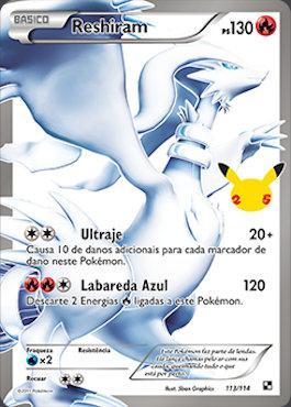 Kit Carta Pokémon Lendário Reshiram E Zekrom Lendas De Unova