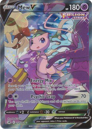 Carta Pokémon Mew Vmax Rainbow Golpe Fusão