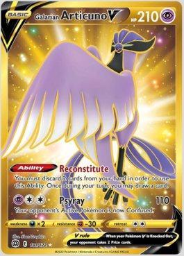 Carta Pokemon Zapdos V De Galar V Dourado Astro Cintilantes Copag