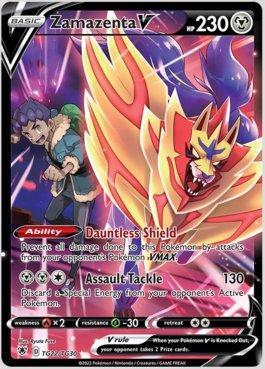 Carta Pokémon Zamazenta V Lendário Astros Cintilantes