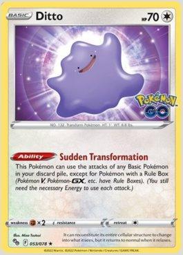 Ditto-V (SV118/S122), Busca de Cards