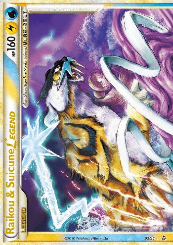 Carta Pokémon Raikou, Entei E Suicune Lendários Grande Jumbo