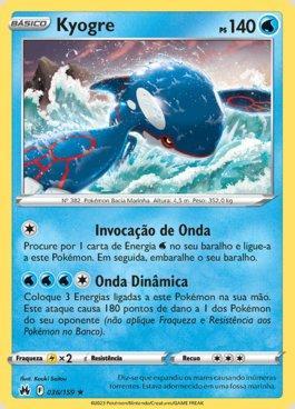 Carta Pokémon Lendário Kyogre Incrível Destinos Brilhantes