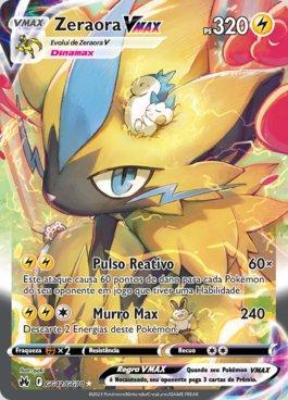 Carta Pokemon Zeraora Gx + 30 Cartas Vmax V Aliados Gx