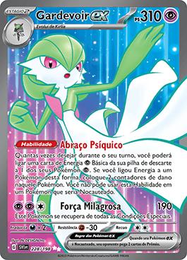 228 Cartas Pokémon dos tipos: Água, Fogo, Luta, Planta