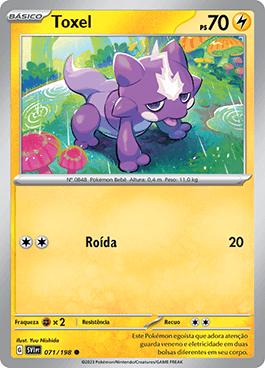 Toxtricity (carta rara) + Toxel (básico e evolução) - Pokémon TCG Cards  (original em português)