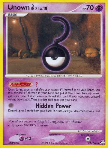 Unown (carta rara e lendária) - Pokémon TCG Cards (Original em Português)