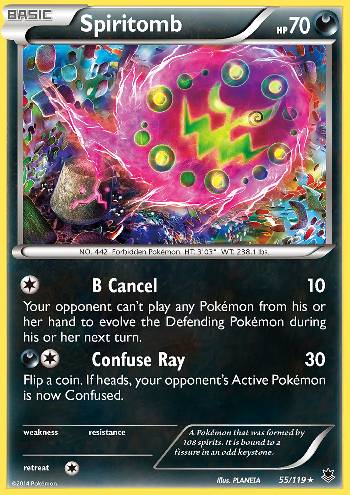 Pokemon Spiritomb Força Fantasma Card Carta Tcg Frete Inclus