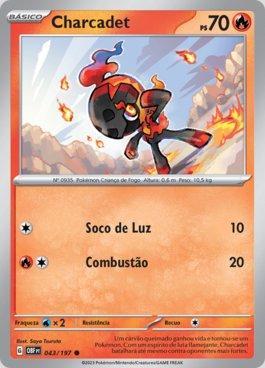 228 Cartas Pokémon dos tipos: Água, Fogo, Luta, Planta