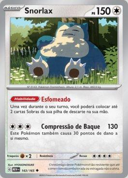 Carta Pokémon Rara Snorlax Nr 143