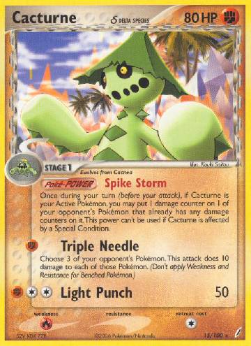 Cacturne (carta rara do tipo Grama/Planta) - Pokémon TCG Cards (original em  português)