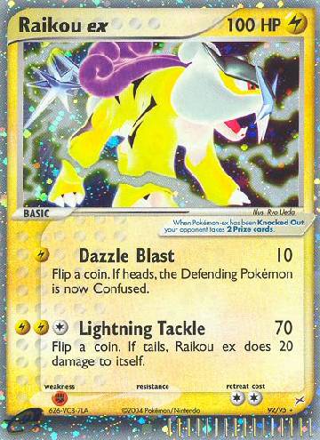 Carta Pokemon 'raikou' - Rara Incrivel Original Portugues