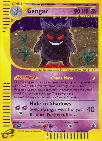 Carta Pokémon - Gengar 94/165 - 151 - Copag Escala Miniaturas by