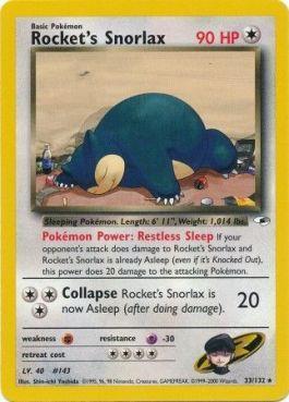 Rocket's Snorlax (#33/132) - Epic Game - A loja de card game mais ÉPICA do  Brasil!