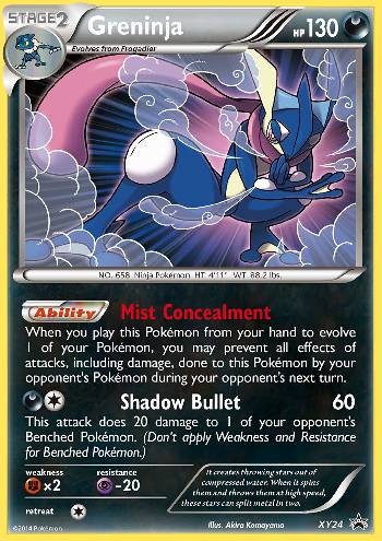 Carta pokemon mega evolucao greninja