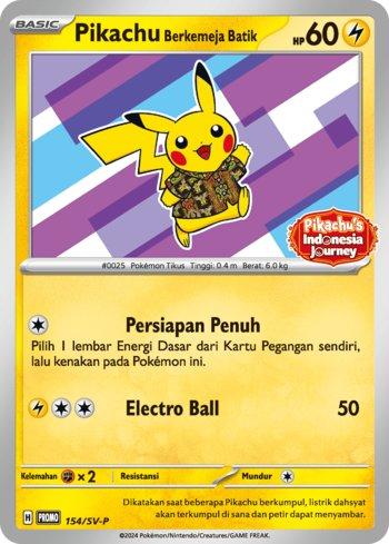 Pikachu Berkemeja Batik [154] (154/∞) | Busca de Cartas | LigaPokemon