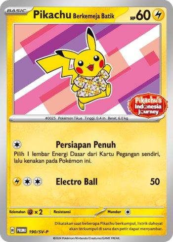 2024 Pokémon Pikachu バティックシャツ #190 Pikachu Berkemeja Batik [190] (190/∞) | Busca de Cartas | LigaPokemon