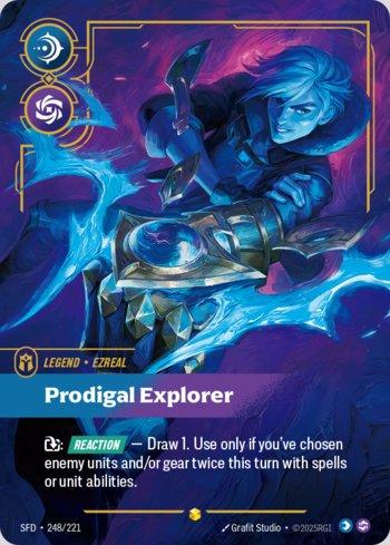 Ezreal Riftbound リフトバウンド Ezreal - Prodigal Explorer (Overnumbered) (248) | Busca de Cartas
