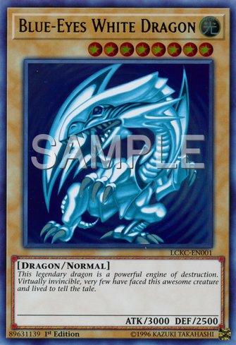 遊戯王　LEGEND OF BLUE EYES WHITE DRAGON Dragão Branco de Olhos Azuis (Blue Ripple Background) / Blue-Eyes