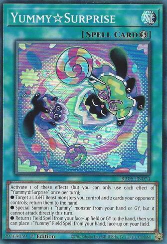 Nhamy☆Surpresa / Yummy☆Surprise (#RA05-EN074-SR) | Turno Zero TCG