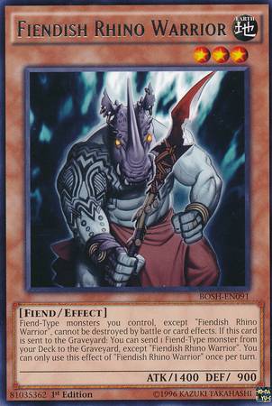 Guerreiro Rino Demoníaco / Fiendish Rhino Warrior (#OP02-EN005)