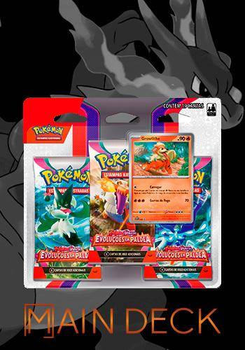 Blister Triplo Pokémon Escarlate e Violeta 2 - Evoluções em Paldea -  Growlithe