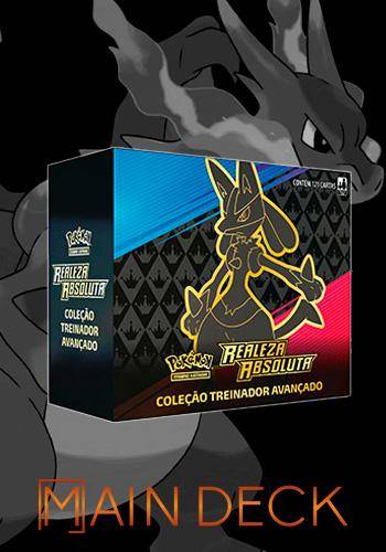 Box Coleção Treinador Avançado Pokémon Lucario Realeza Absoluta COPAG  Original 20 Booster Carta TCG