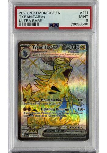211 197 pokemon card pokemon obsidian flames tyranitar ex 211/197 psa 9