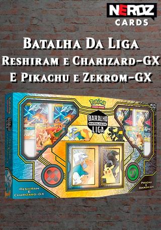 Pokémon Batalha De Liga Pikachu Zekrom Reshiram Charizard-gx