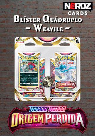 Blister Quadruplo Pokémon Weavile Origem Perdida Tcg