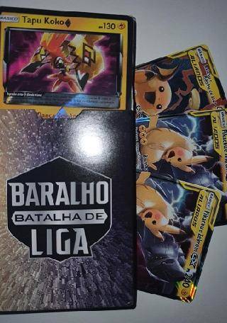 Carta Pokémon Original Aliados Pikachu e Zekrom Gx em Português