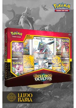 Box Pokémon Destinos Ocultos Rayquaza Shiny Solgaleo Lunala