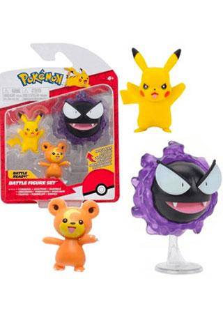 Pokémon Bonecos Pikachu Teddiursa Gastly - Bumerang Brinquedos