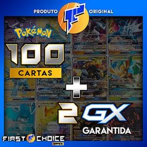 Lote Pack 100 Cartas Pokémon A…