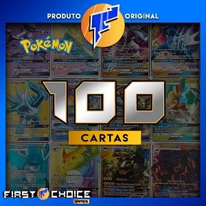 Lote Pack 100 Cartas Pokémon A…