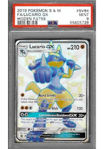 Lucario GX Shiny Vault Full Art - PSA 9 Mint