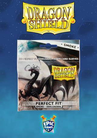 Dragon Shield: Perfect Fit Cards Sleeves - Side-load Smoke (100