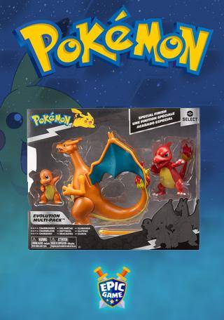 Pack Evolução Charmeleon, Charmander E Charizard Pokemon - Sunny