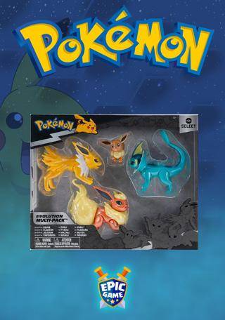 Pokémon Evolução Eevee Multi Pack 4 Figuras