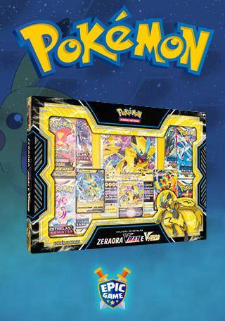 Coleçao Batalha Pokemon Box Zeraora Vmax V-astro Card Copag