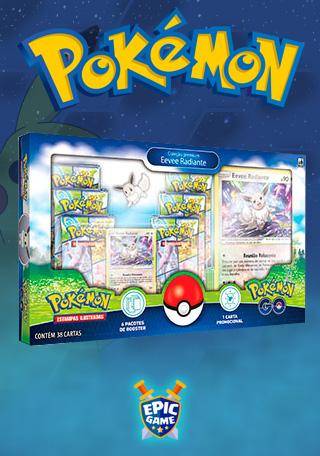 Código Para Resgatar Box Eevee Radiante Coleção Pokemon Go Pokemon TCG