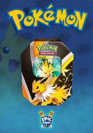 LATA POKÉMON TCG JOLTEON V - EVOLUÇÕES DE EEVEE - Sacred Toy