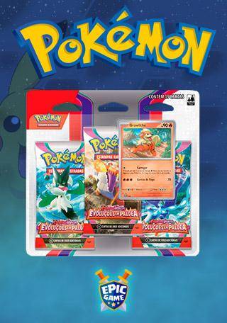 Blister Triplo Pokémon Escarlate e Violeta 2 - Evoluções em Paldea -  Growlithe