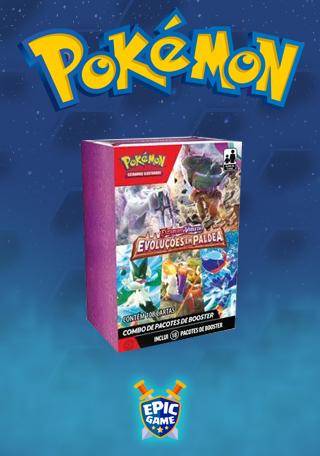 Caixa de Booster Mini - Pokémon Escarlate e Violeta - Evoluções em Paldea - Epic  Game - A loja de card game mais ÉPICA do Brasil!